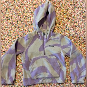 Columbia Kids' Lavender and Beige Fleece Hoodie